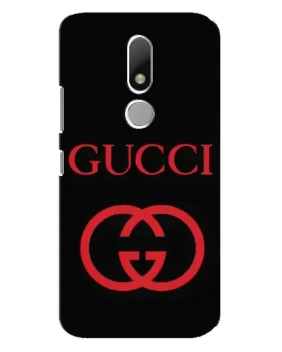Чехол для Motorola Moto M с картинкой «Gucci — красный логотип»