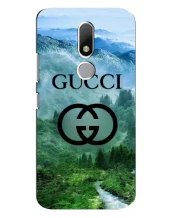 Чехол для Motorola Moto M с картинкой «Gucci — горный пейзаж»