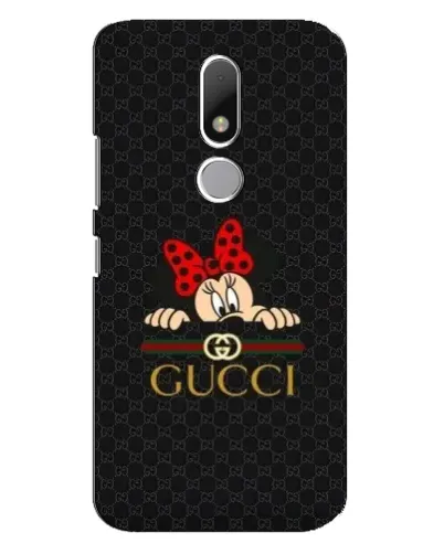 Чехол для Motorola Moto M с картинкой «Минни Маус Gucci — черный»