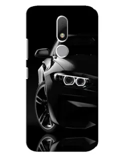 Чехол для Motorola Moto M с картинкой «Черная BMW — профиль»