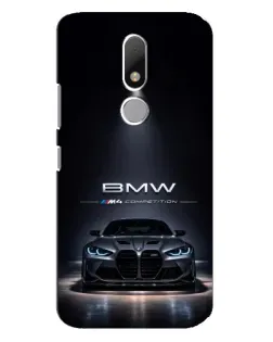 Чехол для Motorola Moto M с картинкой «BMW сквозь ночной город»