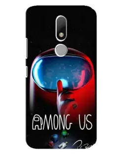 Чехол для Motorola Moto M с картинкой «Красный импостер — макро»