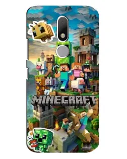 Чехол для Motorola Moto M с картинкой «Замок Minecraft»