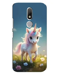 Чехол для Motorola Moto M с картинкой «Единорог на поляне»