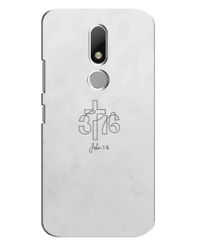 Чехол для Motorola Moto M с картинкой «Иоанна 3:16 Крест»