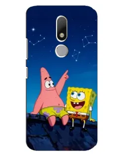 Чохол для Motorola Moto M з картинкою «Губка Боб та Патрік вночі» Чохол для Motorola Moto M з картинкою «Губка Боб та Патрік вночі»