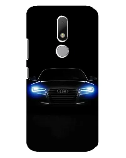 Чехол для Motorola Moto M с картинкой «Audi в неоне»