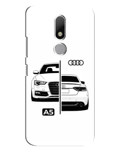 Чехол для Motorola Moto M с картинкой «Audi — контрастный дизайн»