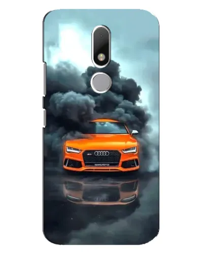 Чехол для Motorola Moto M с картинкой «Audi в облаках дыма»
