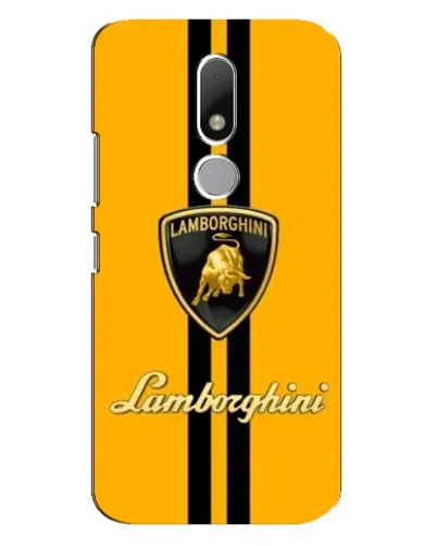 Чехол для Motorola Moto M с картинкой «Lamborghini Stripe желтый»