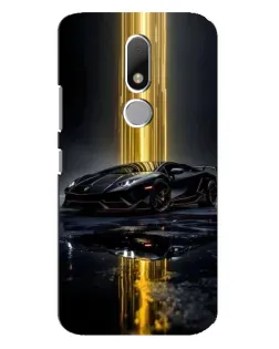 Чехол для Motorola Moto M с картинкой «Ночной Lamborghini драйв»