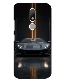 Чехол для Motorola Moto M с картинкой «Lamborghini золотые линии»
