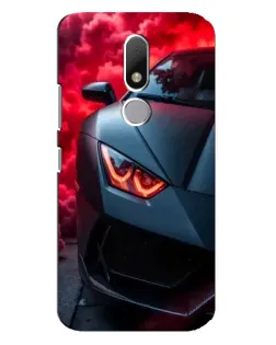 Чехол для Motorola Moto M с картинкой «Lamborghini красное сияние»