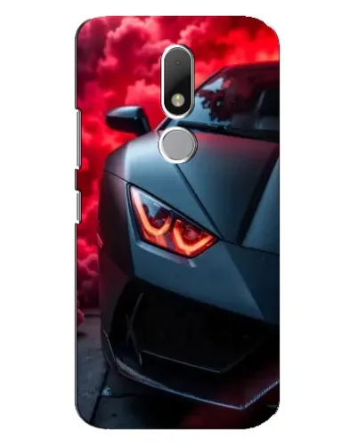 Чехол для Motorola Moto M с картинкой «Lamborghini красное сияние»