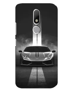 Чехол для Motorola Moto M с картинкой «Lamborghini симметрия дорог»