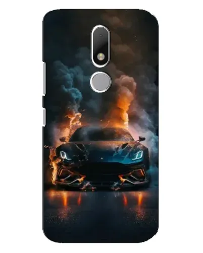 Чехол для Motorola Moto M с картинкой «Lamborghini дымная эстетика»