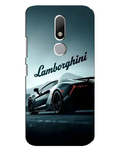 Чехол для Motorola Moto M с картинкой «Классическая надпись Lamborghini»
