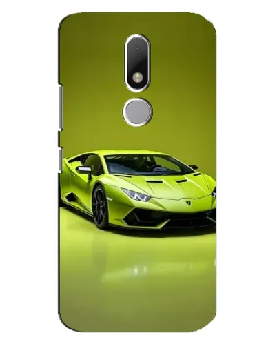 Чехол для Motorola Moto M с картинкой «Салатовый Lamborghini Huracan»