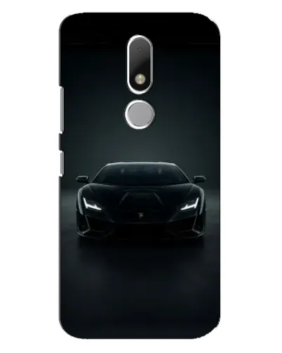 Чехол для Motorola Moto M с картинкой «Черный Lamborghini Aventador»