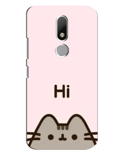Чехол для Motorola Moto M с картинкой «Пушин говорит Hi»