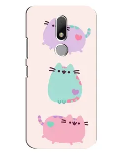Чехол для Motorola Moto M с картинкой «Pusheen трио»