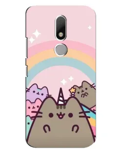 Чехол для Motorola Moto M с картинкой «Единорог Pusheen»