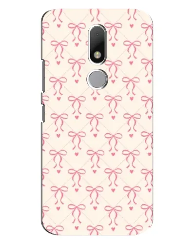 Чехол для Motorola Moto M с картинкой «Розовые бантики Coquette»