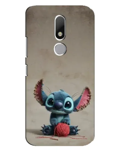 Чехол для Motorola Moto M с картинкой «Стич на коричневом фоне»