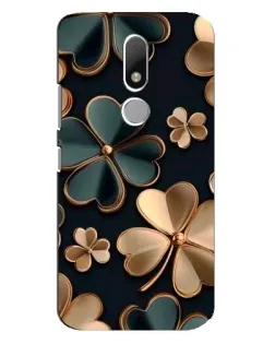 Чехол для Motorola Moto M с картинкой «Клевер в золоте»