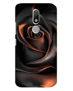 Чехол для Motorola Moto M с картинкой «Шелковая черная роза»