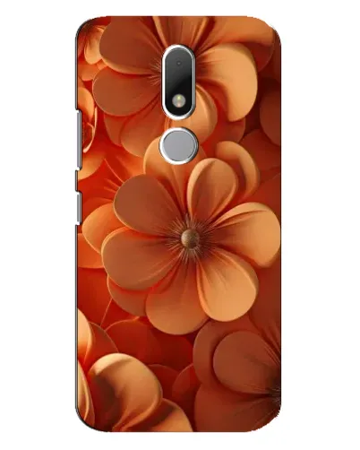 Чехол для Motorola Moto M с картинкой «Оранжевый макро цветок»