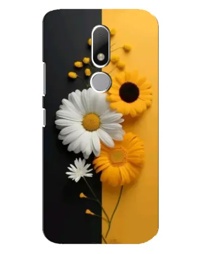 Чехол для Motorola Moto M с картинкой «Подсолнух и ромашка»