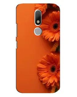 Чехол для Motorola Moto M с картинкой «Оранжевые герберы»