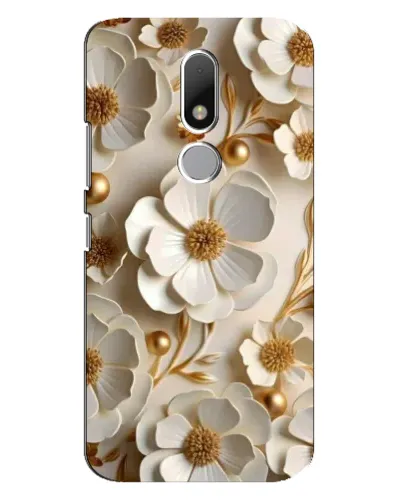 Чехол для Motorola Moto M с картинкой «Белие бумажние  цвети»