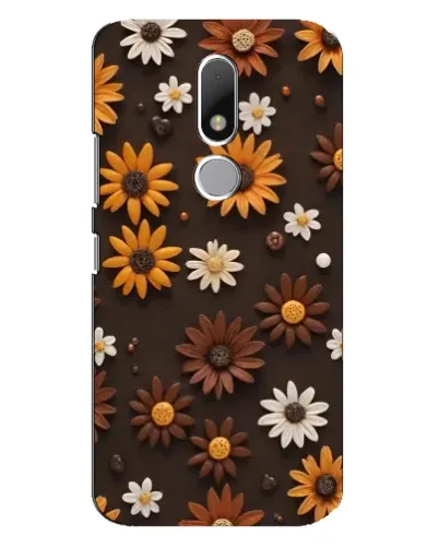 Чехол для Motorola Moto M с картинкой «Узор из маленьких подсолнухов»