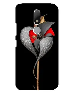 Чехол для Motorola Moto M с картинкой «Серебряный фантазийный цветок»