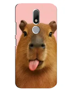 Чехол для Motorola Moto M с картинкой «Капибара с языком» Чехол для Motorola Moto M с картинкой «Капибара с языком»