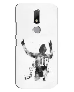 Чохол для Motorola Moto M з картинкою «Чорно-білий силует Мессі» Чохол для Motorola Moto M з картинкою «Чорно-білий силует Мессі»