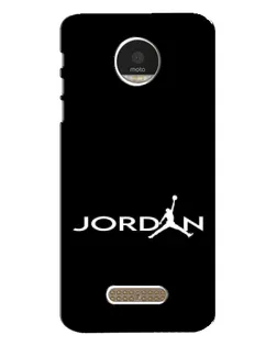 Чехол для Motorola MOTO Z Play с картинкой «Jordan White Logo»