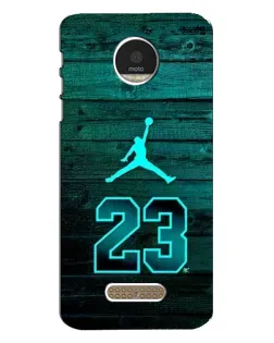 Чехол для Motorola MOTO Z Play с картинкой «Jordan Cyan 23»