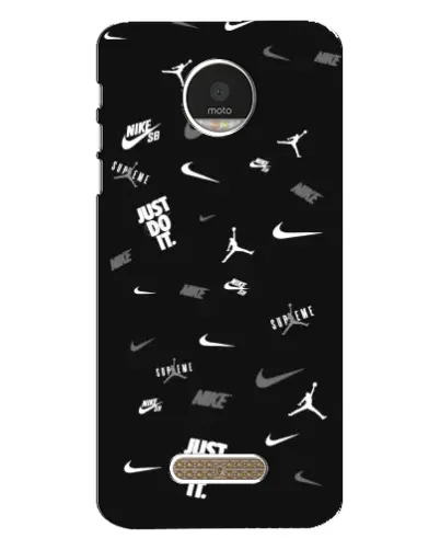 Чехол для Motorola MOTO Z Play с картинкой «Nike Black Pattern» Чехол для Motorola MOTO Z Play с картинкой «Nike Black Pattern»