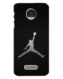 Чехол для Motorola MOTO Z Play с картинкой «Jordan Dark Carbon»
