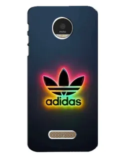 Чехол для Motorola MOTO Z Play с картинкой «Неоновый Adidas»