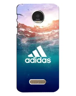 Чехол для Motorola MOTO Z Play с картинкой «Океанская глубина адидас»