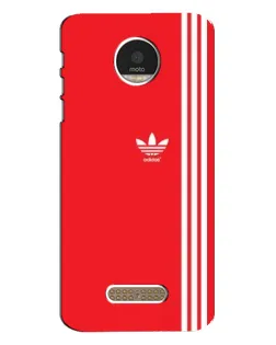 Чехол для Motorola MOTO Z Play с картинкой «Красный минимализм Adidas»