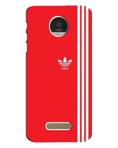 Чехол для Motorola MOTO Z Play с картинкой «Красный минимализм Adidas»