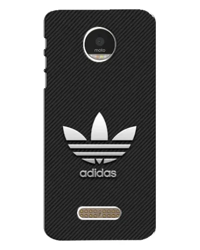Чехол для Motorola MOTO Z Play с картинкой «Adidas Карбоновая текстура»