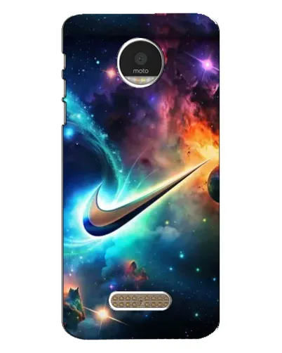 Чехол для Motorola MOTO Z Play с картинкой «Космический Nike Swoosh»