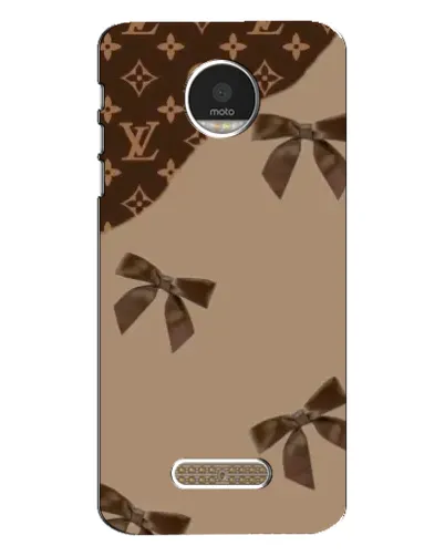 Чехол для Motorola MOTO Z Play с картинкой «LV — кофейный атлас»