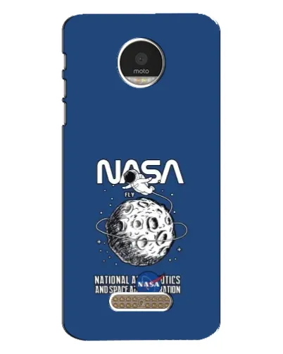Чехол для Motorola MOTO Z Play с картинкой «NASA — лунная миссия»
